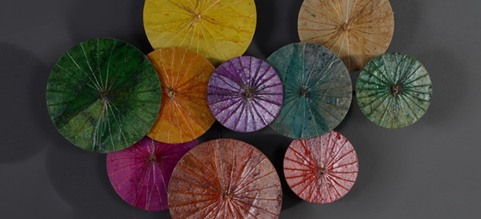 Арт-объект Disc wall art Lotus leaves