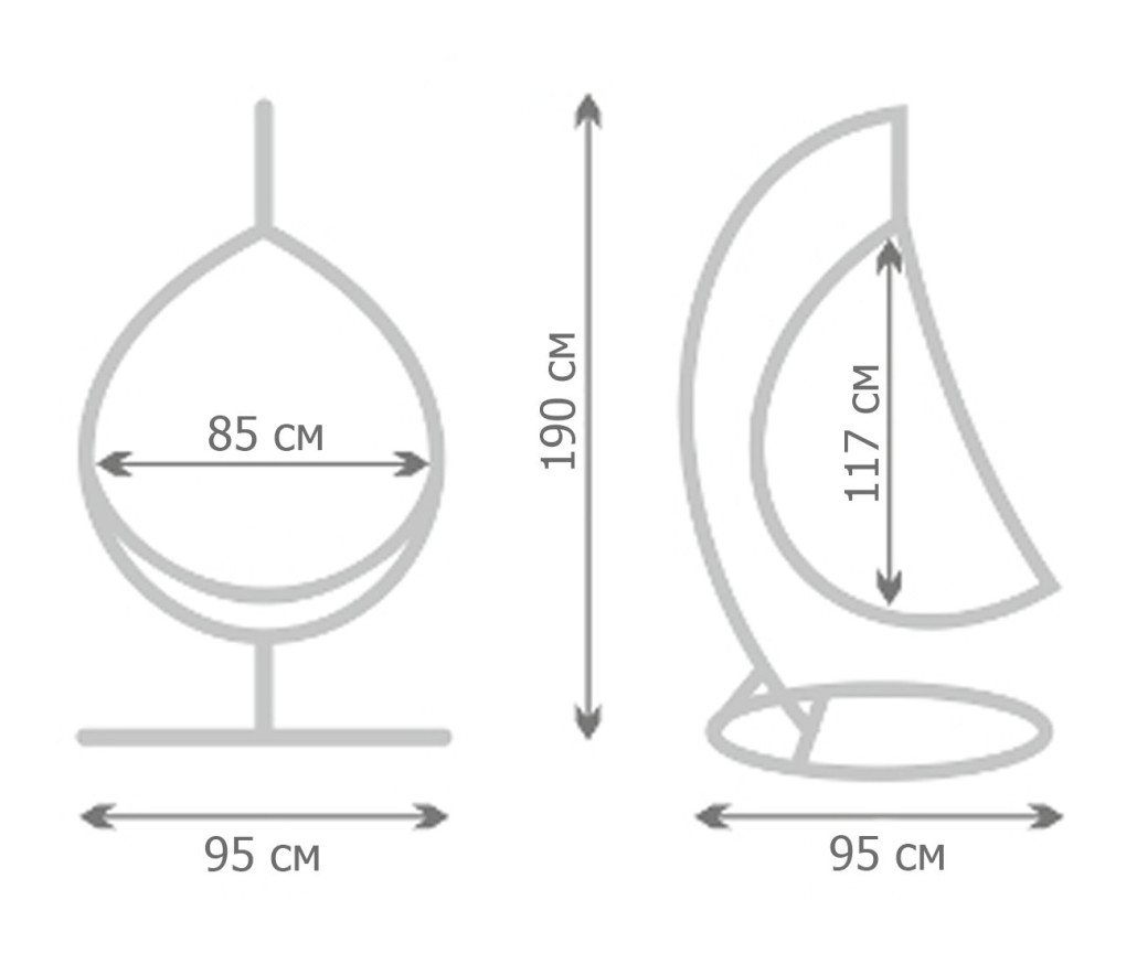 Кресло Swing chair outdoor Coffee Egg