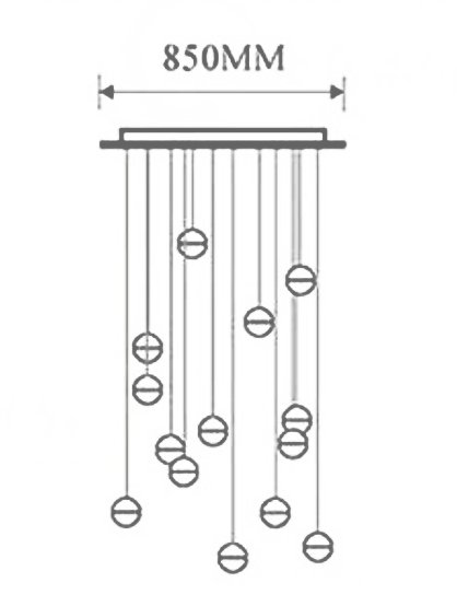 Люстра Bocci 14.14 Led Crystal Glass Ball