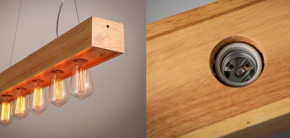 Люстра Loft Wooden Lighting Line Pendant