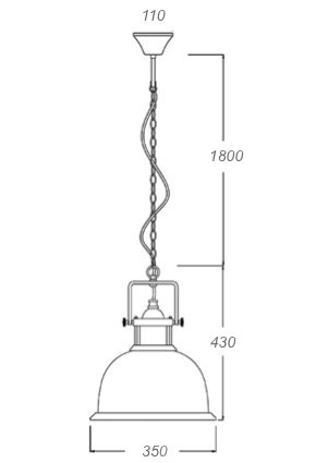Люстра Old Copper Pendant Big