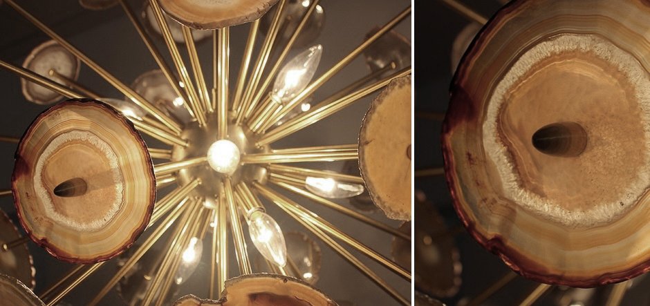 Люстра Agate Burst Chandelier Brass