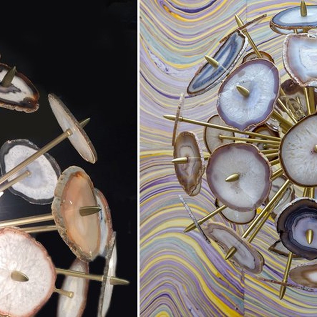 Люстра Agate Burst Chandelier Brass