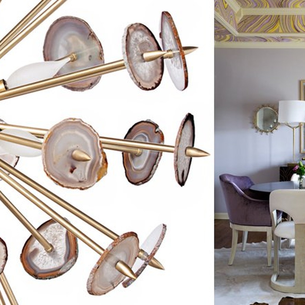 Люстра Agate Burst Chandelier Brass
