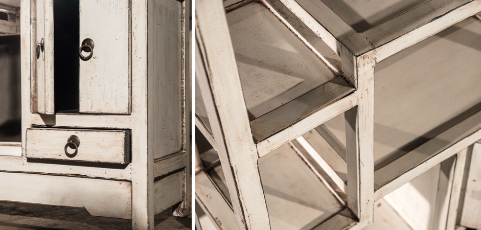 Белый китайский стеллаж countless treasures