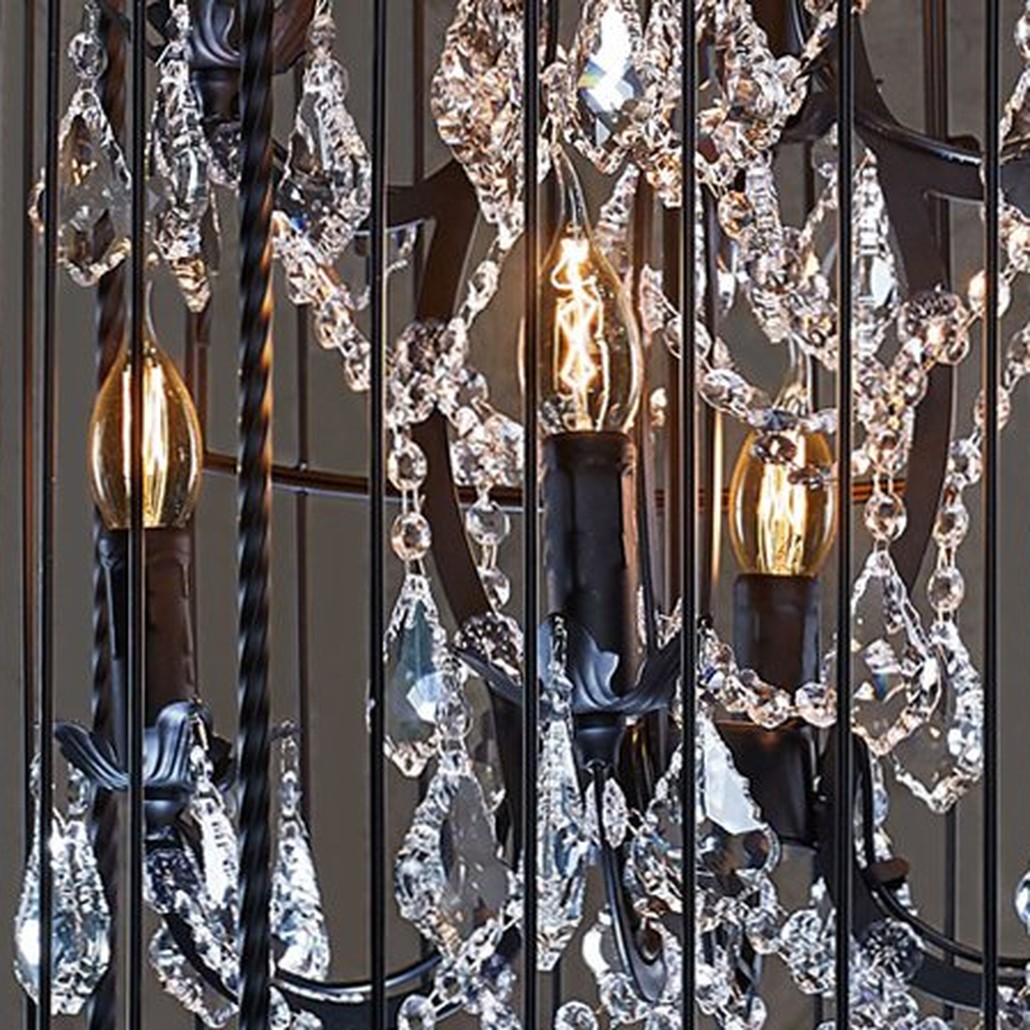 Люстра Steampunk Birdcage Chandelier 45 black