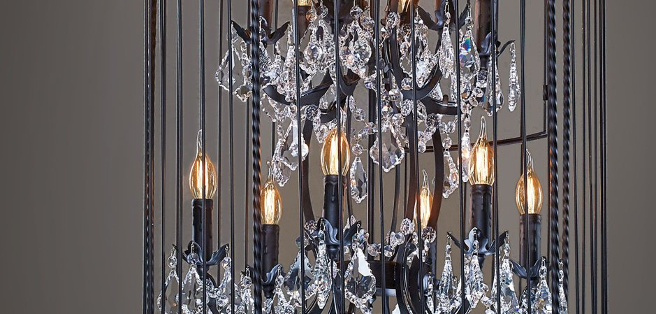 Люстра Steampunk Birdcage Chandelier 60 black
