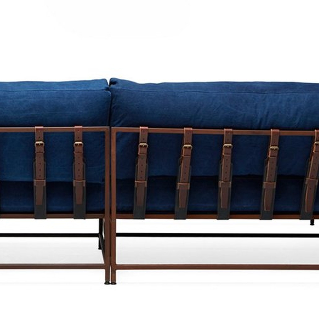 Угловой диван Indigo Denim and copper Sectional sofa