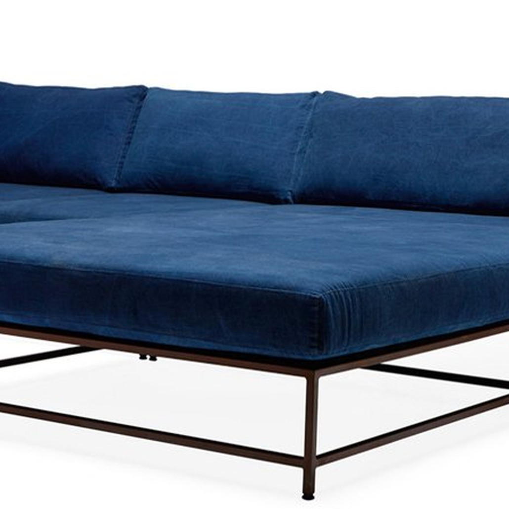 Угловой диван Indigo Denim and copper Sectional sofa
