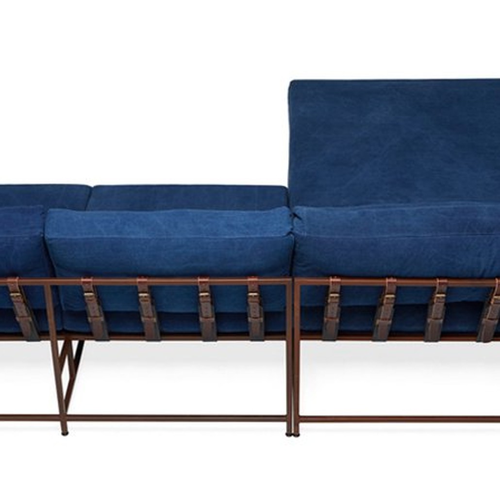 Угловой диван Indigo Denim and copper Sectional sofa