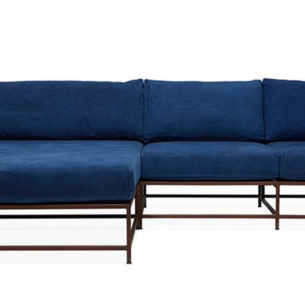 Угловой диван Indigo Denim and copper Sectional sofa