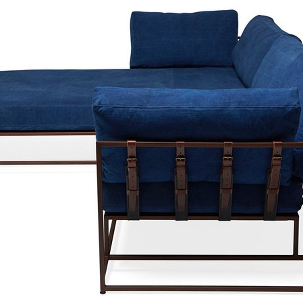 Угловой диван Indigo Denim and copper Sectional sofa