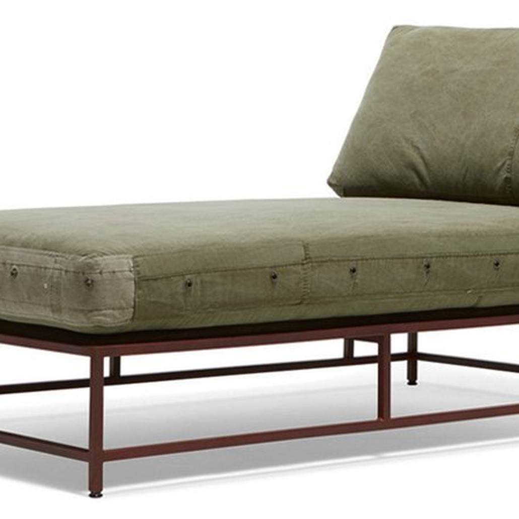 Кушетка Olive Military Fabric Sectional Lounge