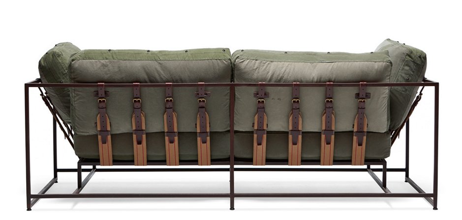 Двухместный диван Olive Military Two Seat Sofa