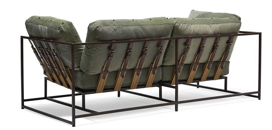 Двухместный диван Olive Military Two Seat Sofa