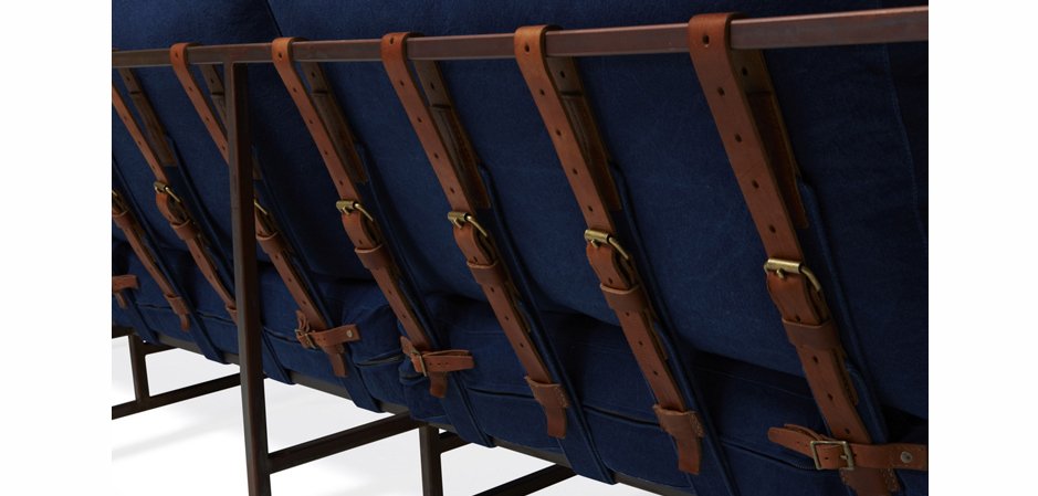 Двухместный диван Indigo Denim and copper Two Seat Sofa