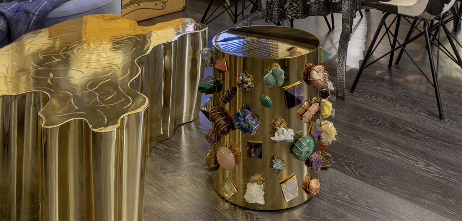 Табурет с полудрагоценными камнями Kelly Wearstler BEJEWELED STOOL