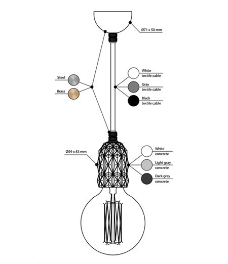 Подвесной светильник BETON AIR