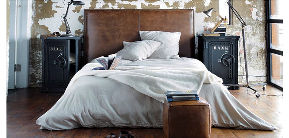 Приставная металлическая тумба в стиле лофт BANK Side Table