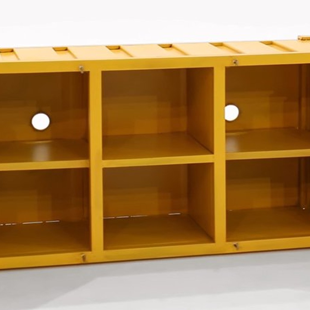 ТВ тумба морской контейнер Loft TV container yellow