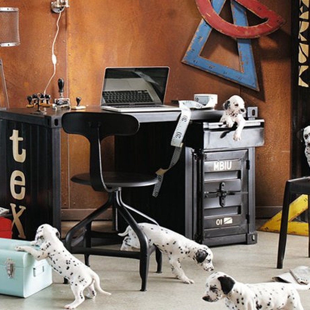 Письменный стол Metal & Oak Sea Container Desk