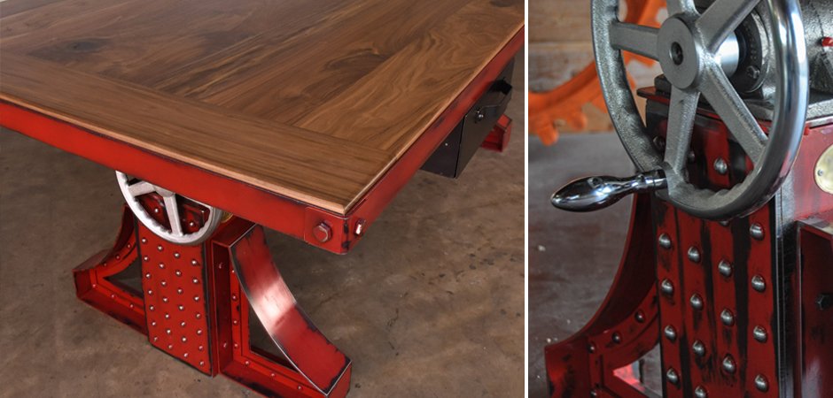 Большой рабочий стол Monika Idustrial Desk