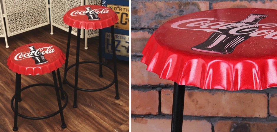 Барный стул Bottle Cap Coca & Cola