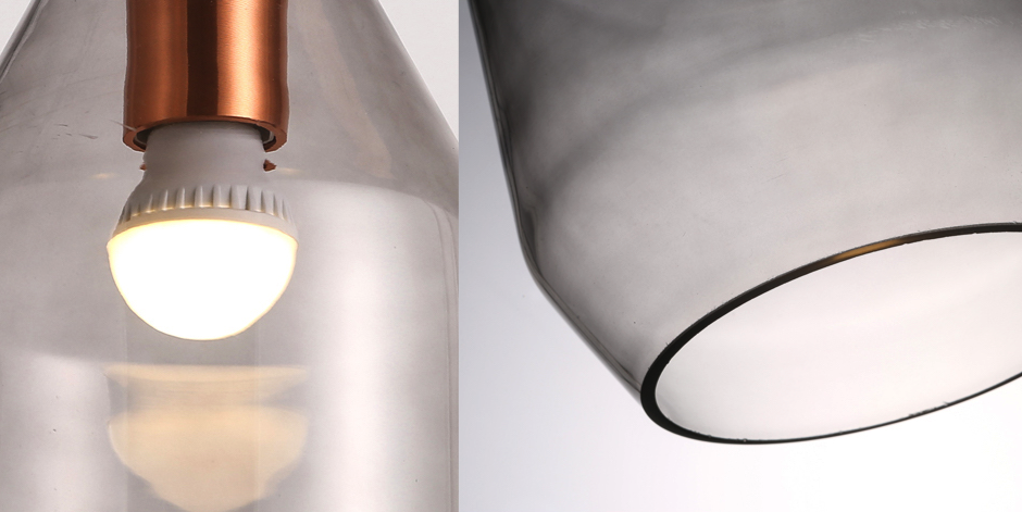 Подвесной светильник Miami Gray glass