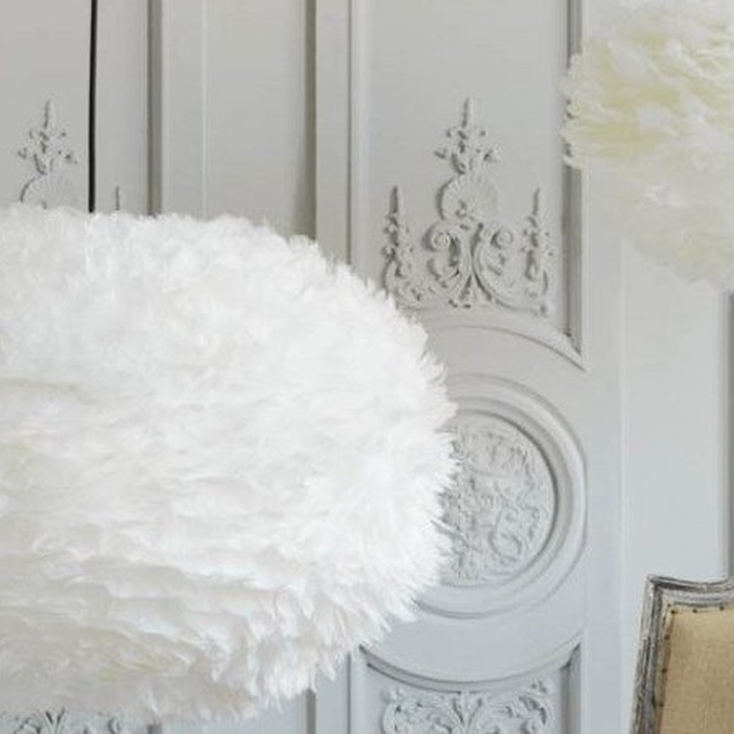 Люстра из перьев Plumage White