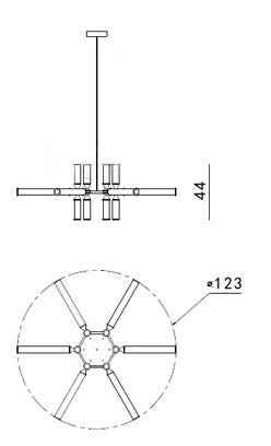 Люстра Castle 18-01 Black and Smoke