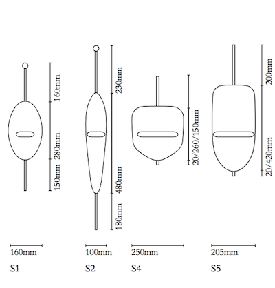 Подвесной светильник Nao Tamura Flow(t) lighting for wonderglass