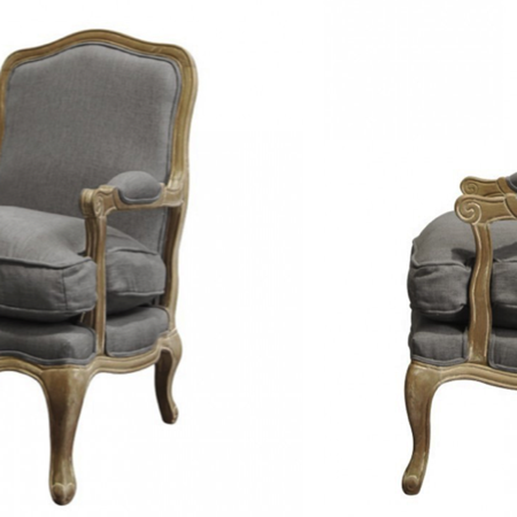 Кресло French Provence ArmChair Shebbi Grey