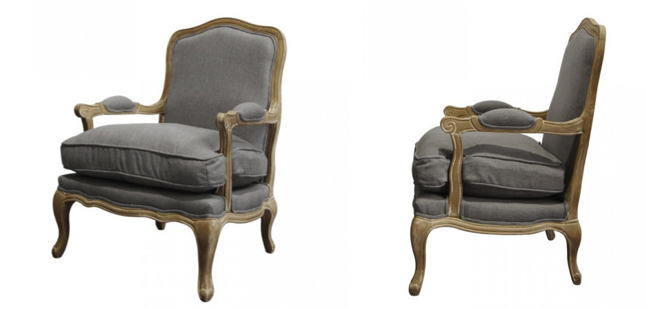 Кресло French Provence ArmChair Shebbi Grey