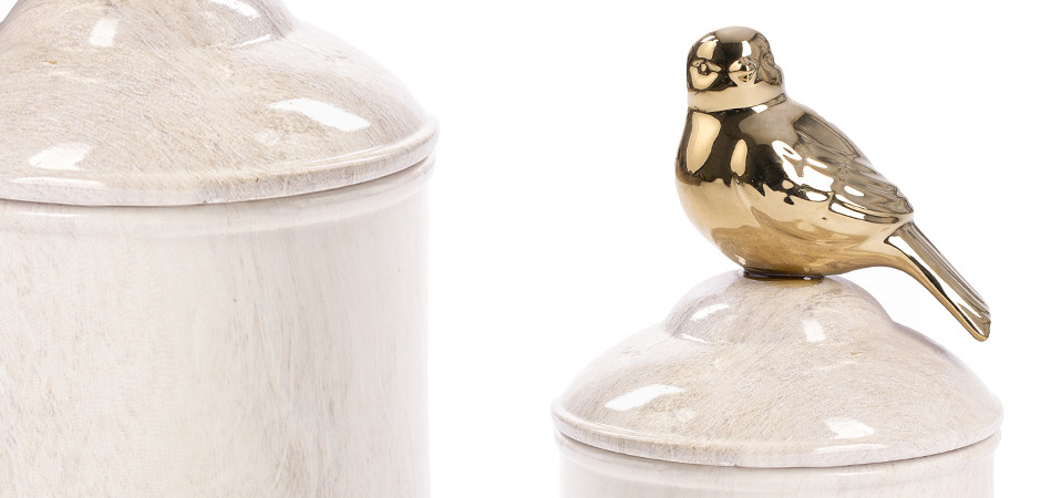 Ваза c крышкой Marble Bird