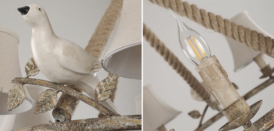 Люстра Norman Bird Forest Patina 6