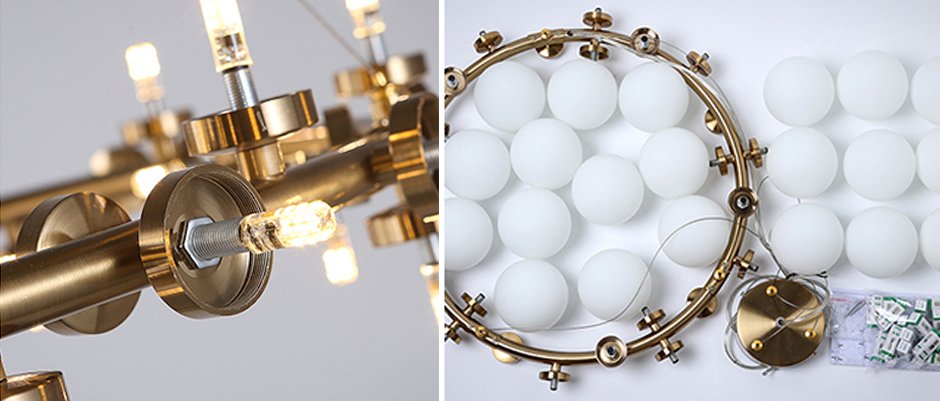 Люстра Milk Bubble Round Chandelier