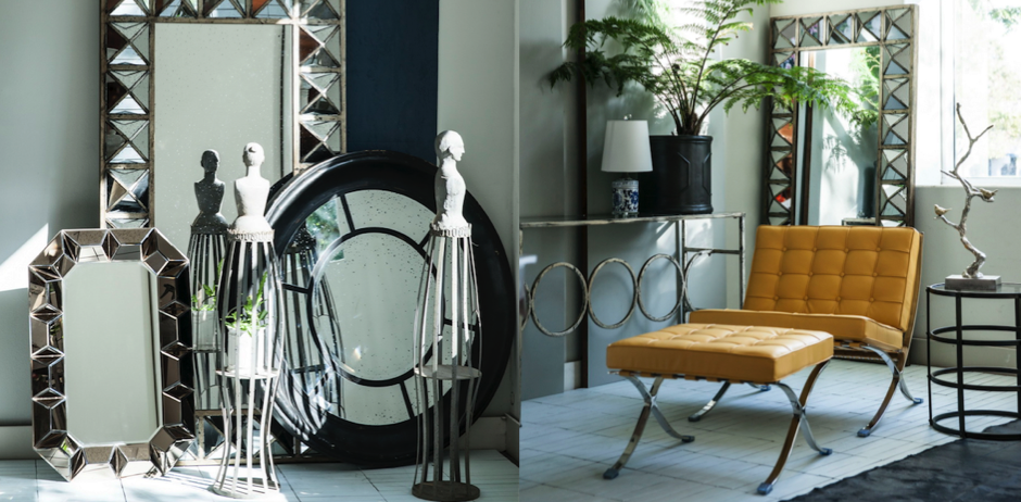 Зеркало настенное состаренное Patina Mirror Wood