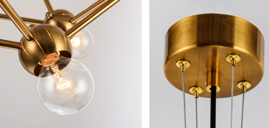 Люстра Molecule Gold Chandelier