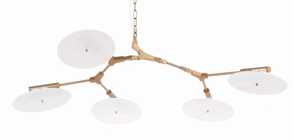 Люстра White Disc 5 ламп