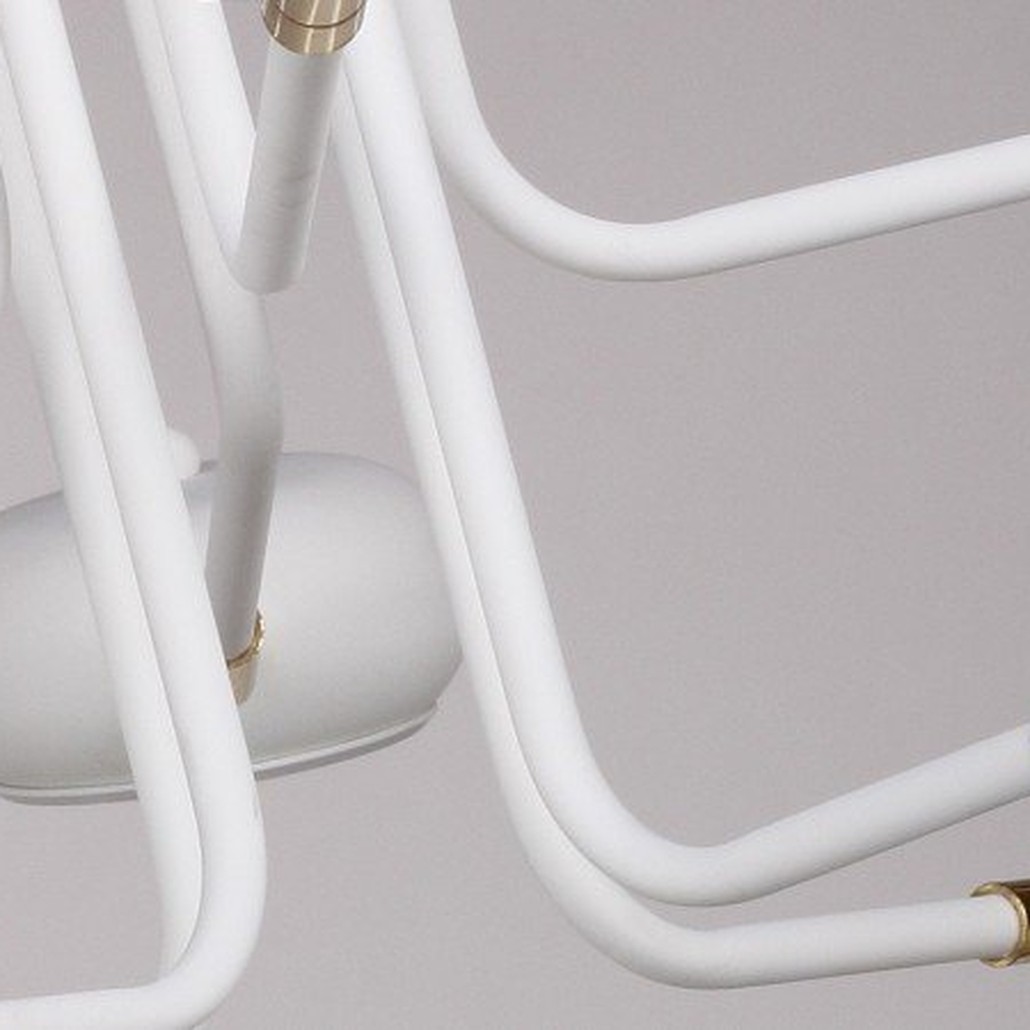 Люстра Curved Stix Chandelier 6 White