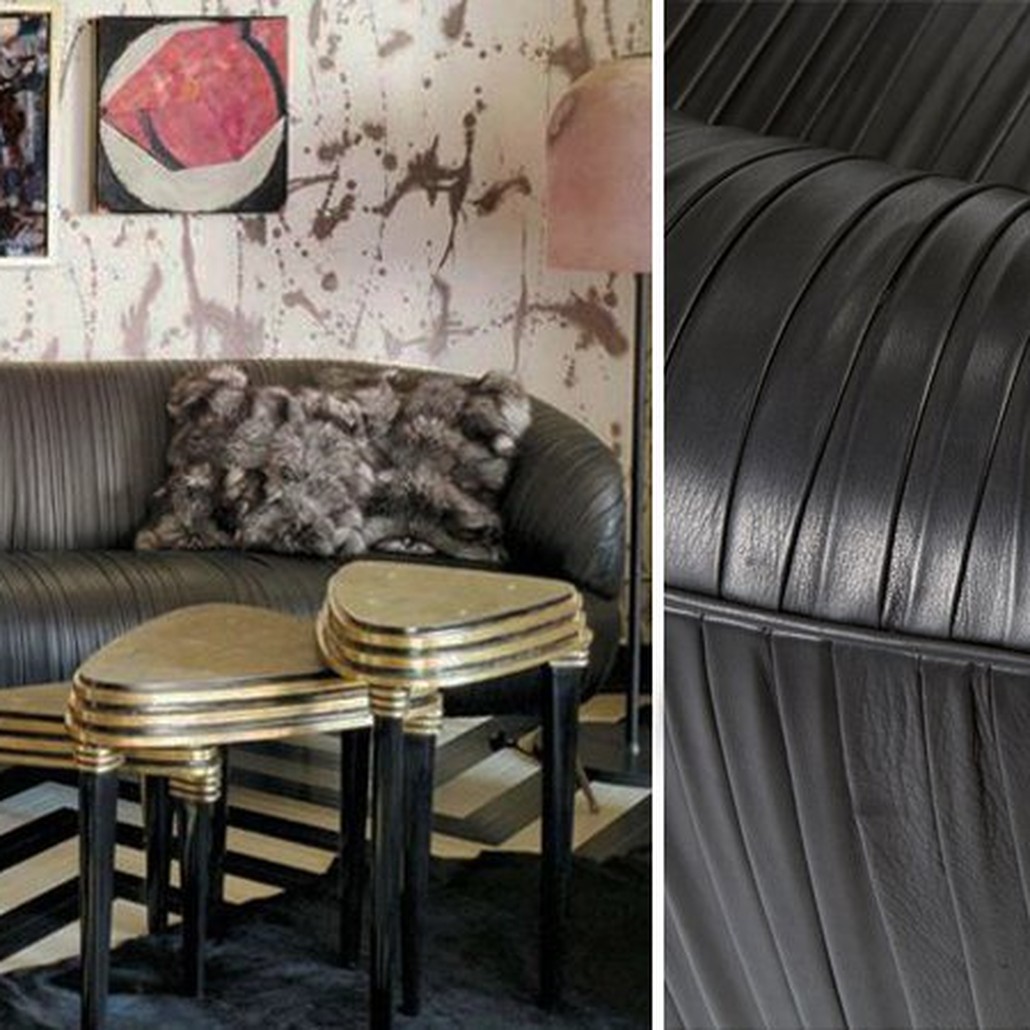 Софа Kelly Wearstler Souffle Settee Leather