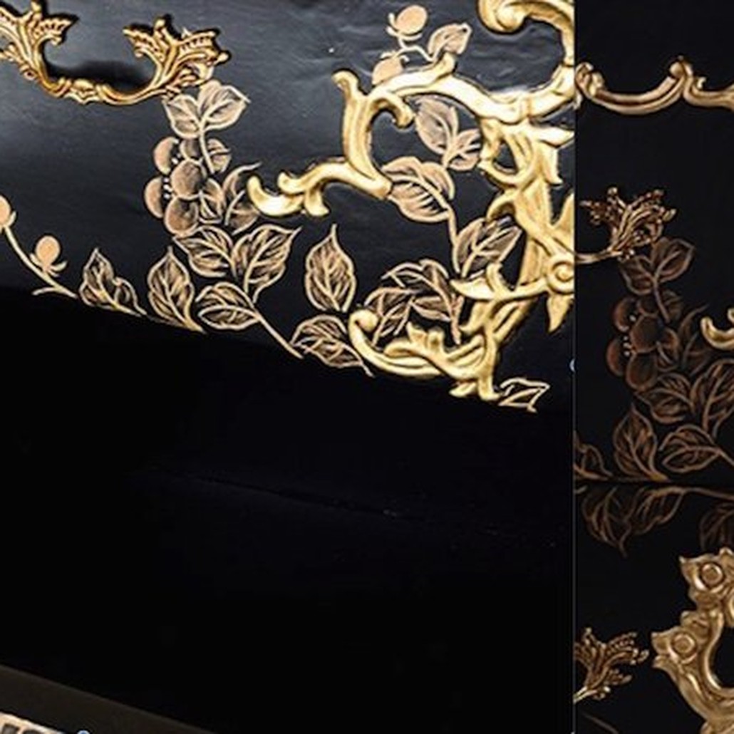 Комод в стиле французского рококо Baroque Сasket Черный