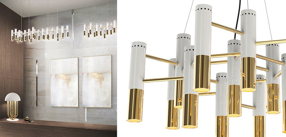 Люстра IKE Delightfull Gold & White