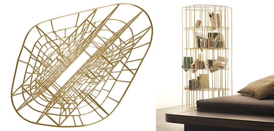 Стеллаж CECCOTTI Bibliotheque Golden Сage