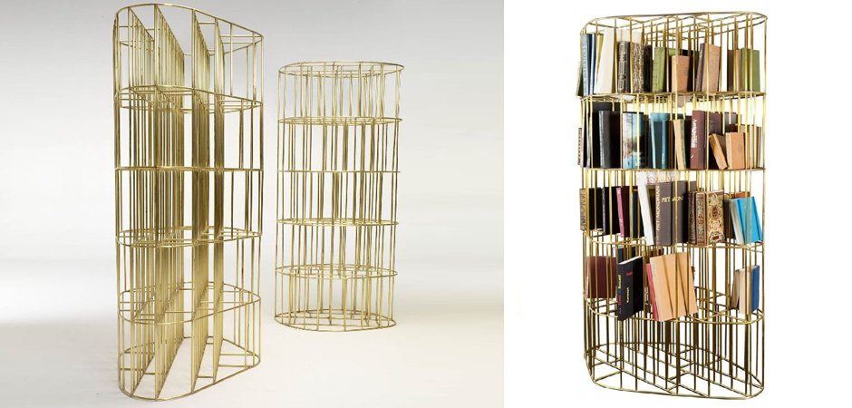 Стеллаж CECCOTTI Bibliotheque Golden Сage