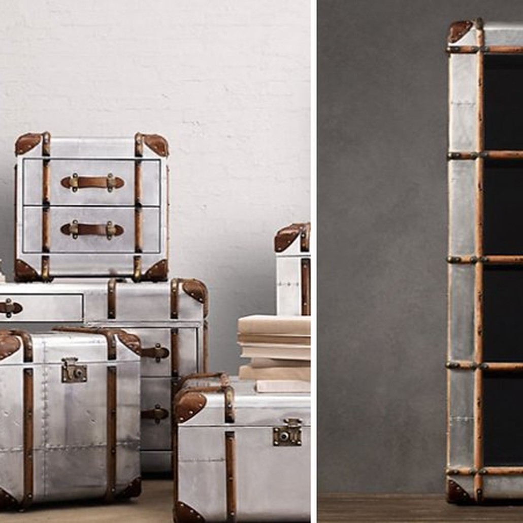 Richards Polished Aluminum Shelving Bookcase