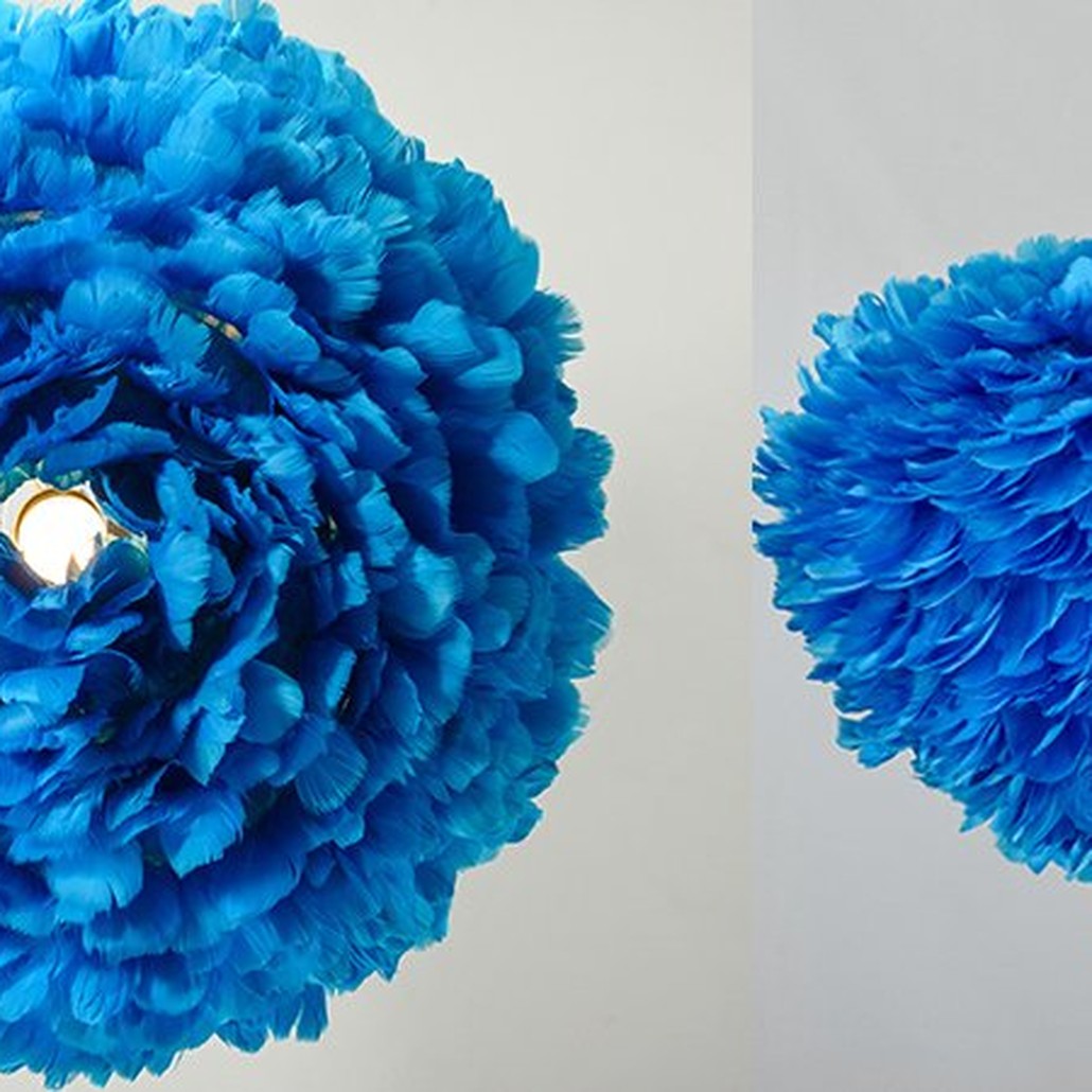 Люстра из перьев Plumage Blue