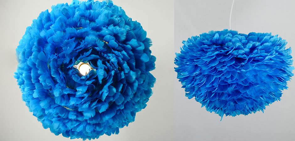 Люстра из перьев Plumage Blue