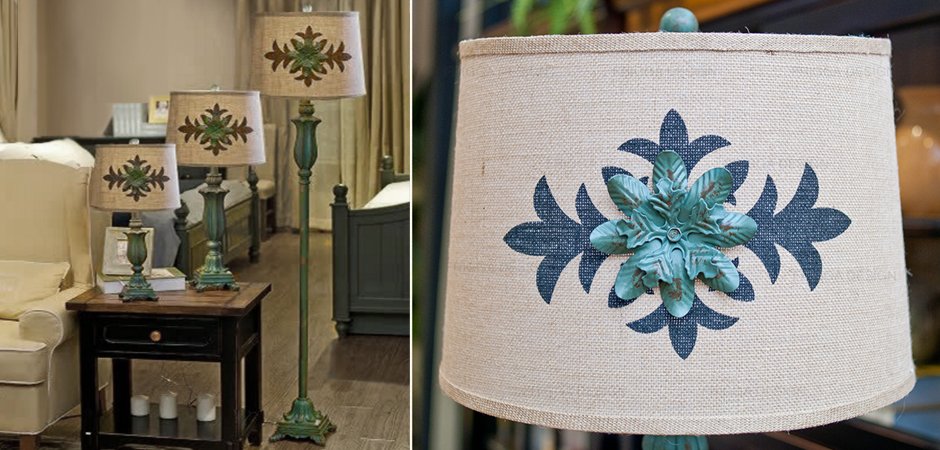 Настольная лампа Cross Ornament Provence table lamp