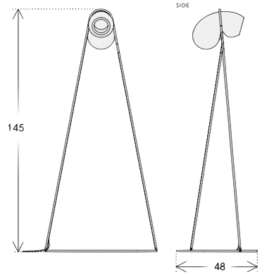 Торшер White glass trap floor lamp